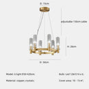 American Retro E14 Crystal Chandelier Pendant Light by Ljojo