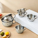 Ljojo Mini Stainless Steel Kids Tumbler Handle Milk Coffee Mug Drinkware