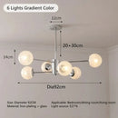 Ljojo French Medieval Style LED Pendant Light: High-End Nordic Round Glass Ball Chandelier