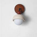 Ljojo LED Wall Lamp Yellow Travertine White Glass Living Room Bathroom Mirror Light
