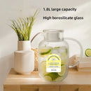 Ljojo 1.8L Cold Water Pot with Handle, High Temp Resistant Kettle for Tea Brewing