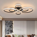 Modern Black LED Ceiling Light - Sleek Surface Mounted Fixture for Bedroom Living Room - Ljojo