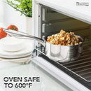 Ljojo 3-qt Stainless Steel Stew Pot with Lid, Induction Compatible, Thick Bottom