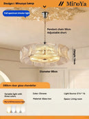 Ljojo Murano Glass Chandelier Retro Dimmable Pendant Light for Living Room Dining Room