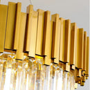 Ljojo Luxury Crystal LED Chandelier, Art Deco Gold Design for Dining Room