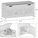 Ljojo™ Shoe Storage Bench with Lift Top, Cushioned Seat, Adjustable Shelf