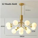 Ljojo Hanging Glass Pendant Light Magic Beans Chandelier for Bedroom Living Dining Room