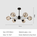 Ljojo Modern Glass Ball Pendant Light for Living Room, Dining Room, LED Indoor Lighting