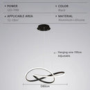 Ljojo LED Chandelier: Modern Dimmable Lighting for Home, Hotel, Living Room