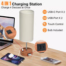 Ljojo LED Desk Lamp with USB-C Port X2, USB-Port X2, and Touch Control, Office & Bedroom Reading Light