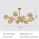 Ljojo Modern Glass Ball Pendant Light for Living Room, Dining Room, LED Indoor Lighting