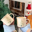 Ljojo 2024 Christmas Tree Ceramic Mug 10oz Couple Cup Water Cup Gift Cup