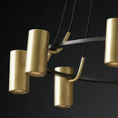 LED Copper Ring Spotlight Chandelier Elegant Lighting Fixture for Home Living Room by Ljojo