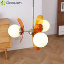 Ljojo Japanese Wabi-Sabi Retro Acrylic LED Pendant Light Flying Saucer Chandelier