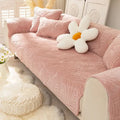 Ljojo Milk Velvet Sofa Cover Plush Winter Seat Protector Slipcover
