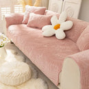 Ljojo Milk Velvet Sofa Cover Plush Winter Seat Protector Slipcover