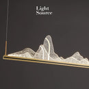 Ljojo Snow Mountain LED Chandelier | Chinese Style Pendant Light for Living & Dining Room