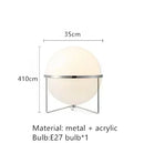 LED Floor Lamp Modern Chrome Metal White Acrylic Ball Lights - Ljojo