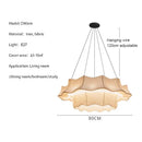 Ljojo Wabi-Sabi Style Fabric Led Chandelier Retro Pendant Lights for Living Room Home Decor