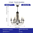 French Medieval Living Room Chandelier Rustic Minimalist Retro Master Bedroom Lighting Ljojo