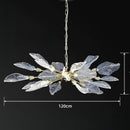 French Flower Light Luxury Living Room Platinum Crystal Chandelier by Ljojo - New Beautiful Leaf Chandelier