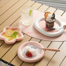 Ceramic Heart Dessert Plate Set by Ljojo - Cute Breakfast Tableware Home Inventory
