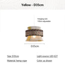 Bohemian Cotton Rope Woven Pendant Lights | Ethnic Printed Chandelier by Ljojo