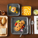 Ljojo 12/24-Piece Square Dinnerware Set for 4 with Plates and Bowls