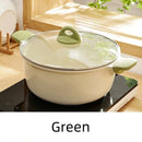 Ljojo 24cm Soup Pot Non Stick Large Capacity Stewing Pot Kitchen Accessory