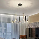 LED Hanging Lamp Modern U Shape Metal Stylish Minimalist Chandelier by Ljojo