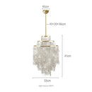Ljojo Shell Chandelier Pendant Lamp for Living Dining Bedroom - Elegant Boho Hanging Light