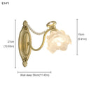 French Cream Style Wall Lamp with Flower Pearls for Bedroom from Ljojo