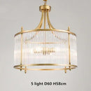 Golden Copper Glass Chandelier for Living Room by Ljojo - Modern Luxury Ceiling Pendant Light