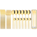 Ljojo 24-Piece Stainless Steel Cutlery Set - Complete Dinnerware Tableware Set