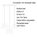 Italian Design Glass Bubble Pendant Light Chandelier for Living Room by Ljojo