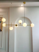 Ljojo Luxury Copper Chandelier with Milky White Glass Sconces