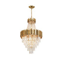 K9 Crystal Gold Chrome Chandelier - Luxury LED Ceiling Fixture for Living Room by Ljojo