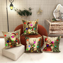 Ljojo LED Christmas Pillowcase with Santa Claus Snowman Fawn Design Home Party Decor