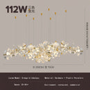 Modern Ceramics Ginkgo Leaf Chandelier Lamp Atmospheric Luxury Villa Loft Hotel Home - Ljojo