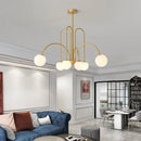 Nordic Minimalist Cream Ball Chandelier | LED Pendant Lights for Home Decor by Ljojo