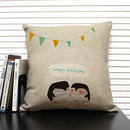 Animal Penguin Cushion Cover 45x45, Ljojo Brand - Cute & Funny Decorative Pillowcase