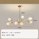Art Deco White Ceramic Chandelier Pendant Lamp G4 Bulb Gold Metal - Ljojo