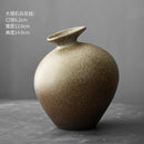 Ljojo™ Black Terracotta Abstract Vase Coarse Pottery Retro Glazed Flower Arranger