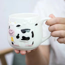 Ljojo 3D Animal Ceramic Mug - Cute Cow Design for Coffee Tea Juice Milk