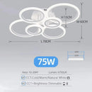 Ljojo LED Gloss Ceiling Light Ring with Remote Control Dimmable Lamp