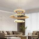 Ljojo Luxury LED Chandelier: Modern Villa Pendant Lighting with Artistic Ring Design