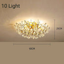 LED Modern Crystal Ceiling Lamp Tree Branch Chandelier for Living Room by Ljojo