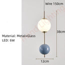 LED Pendant Light White Glass Ball Hanging Lamp 4000K for Dining Room Kitchen by Ljojo