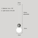 LED Cream Hanging Lamp - Modern Indoor Lighting for Bedroom, Living Room, and More