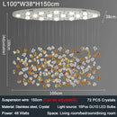 Ljojo LED Glass Ceiling Chandelier for Hotel Lobby Restaurant Art Lighting Fixtures